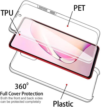 Hoesje Geschikt Voor Samsung Galaxy Note 10 Lite 2020 360° TPU 2 in 1 Case Hoesje Transparant