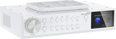 Keukenradio Onderbouw - Muziek Systeem - Koken met Muziek - Met LED Strip - 28 cm Breed - Wit