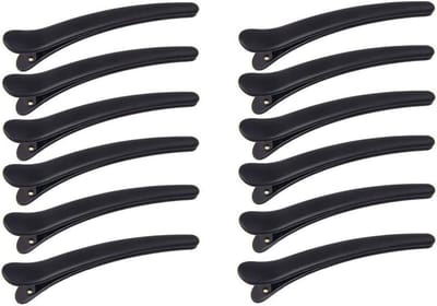 Professionele 12-delige Haarsectie Clips voor Kapsels, Antislip Haarclips voor Thuis en Salongebruik, Ideaal voor Knippen en Stylen