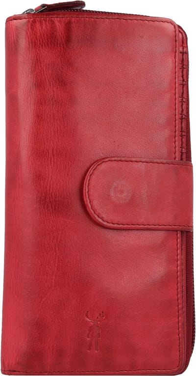 Jack Kinsky Nelson Portemonnee RFID Leer 18,5 cm - Dames - Horizontaal - rot