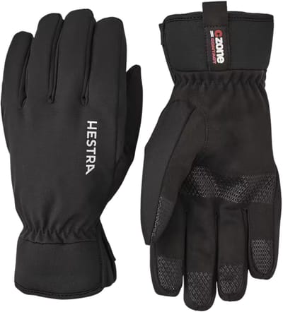 Hestra - Zwart Hestra Czone Contact Glove -5 Finger Handschoenen Zwart 32110