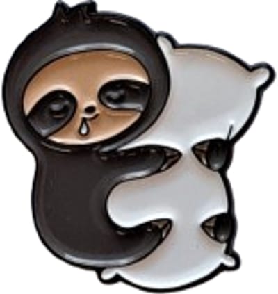 Pin Broche - Luiaard kussen - Kledingspeld - dier - Speldje voor rugzak of kleding - Kleine cadeautjes - enamel pin - Grappige badge - 1 stuk