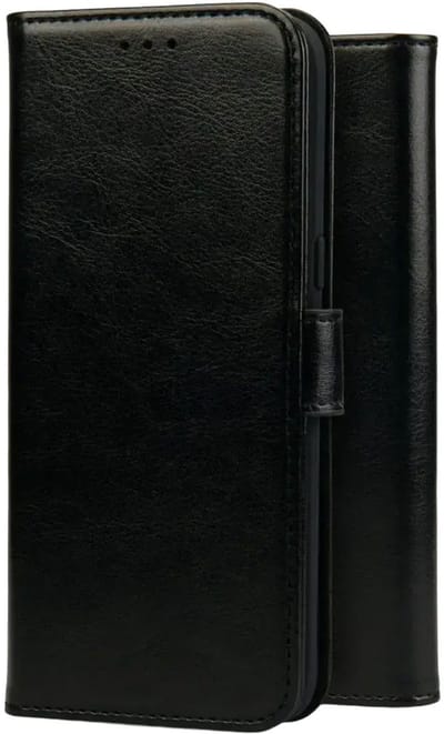 Rosso Element Geschikt voor Xiaomi Poco F8 Ultra | Wallet Book Case | Portemonnee Hoesje | 3 Pasjes | Magneetsluiting | Stand Functie | Zwart