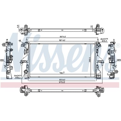 Radiator, motorkoeling NISSENS 606538