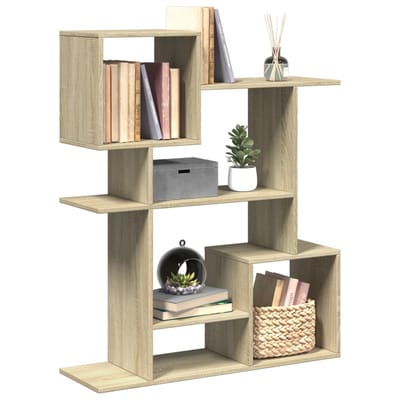 vidaXL - Kamerscherm - / - boekenkast - 92x29x112 - cm - hout - sonoma - eikenkleur