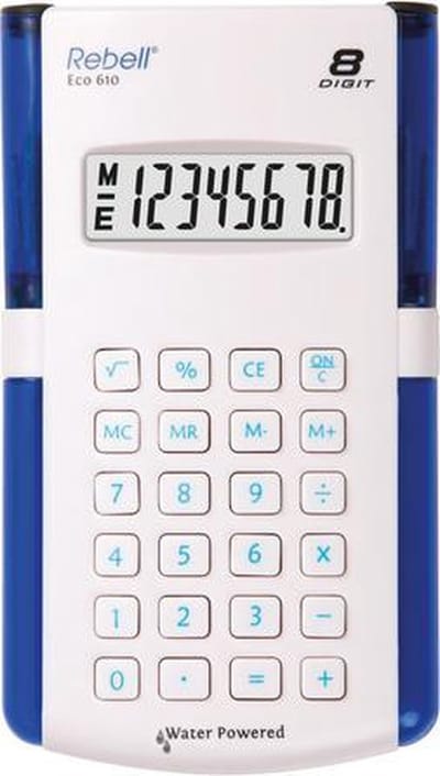 Rebell calculator - ECO 610 - wit - RE-ECO610-WB