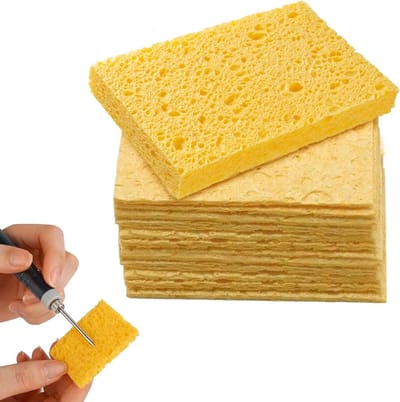30 Stuks Solderingtips met Reinigingsspons en Vervangende Spons voor Werkplaatsen en Hobbyprojecten