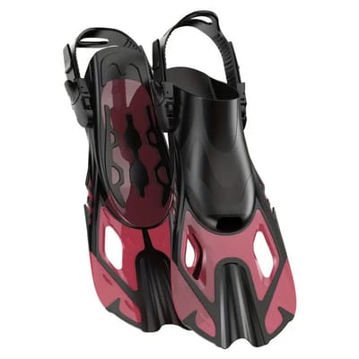 Bovista Zwemvliezen Voor Kinderen & Volwassenen - Flippers - Zwemflippers - Snorkelset - Zwart/Rood - Maat XS