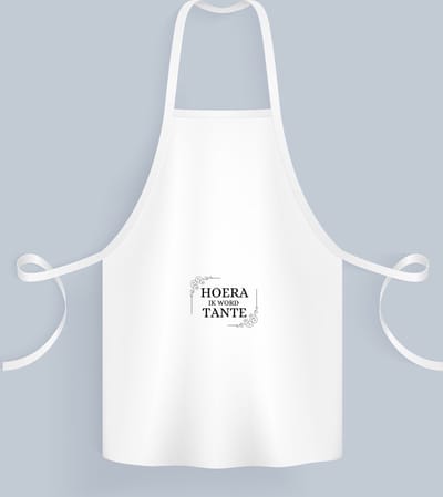 Akyol - hoera ik word tante Keukenschort - Tante - iemand die tante wordt - tante cadeautjes - cadeau - kado - geschenk - 82 bij 71 cm