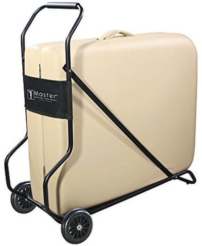 Transportwagen voor massagestoelen met telescopische greep en grote wielen
