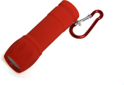 Floz schoencadeau zaklamp - karabijnhaak - rood, zwart, blauw of groen
