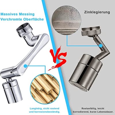 waterbesparend opzetstuk voor kraan (roestvrij) kraan opzetstuk / kraan opzetstuk - faucet attachment - Crane extension