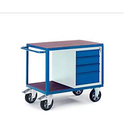 Werkplaatswagen voor zware belasting met ladekast, 1000 x 700 mm, Draagvermogen 1000 kg