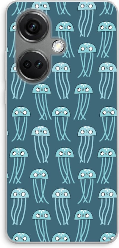 Case Company® - Hoesje geschikt voor OnePlus Nord CE 3 hoesje - Kwallie - Soft Cover Telefoonhoesje - Bescherming aan alle Kanten en Schermrand
