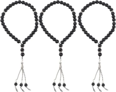 3-delige Gebedssnoer met 33 Parels van 8,1 mm, Handheld Gebedsketting, Islamitische Tasbih, Spirituele Accessoires voor Moslims