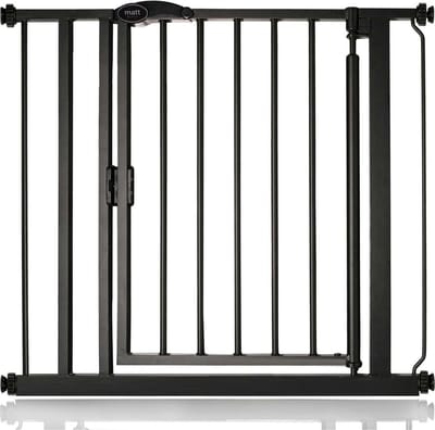 Safetots Self Closing Klemhek, Traphekje, 82,2cm - 89,2cm, Mat Zwart