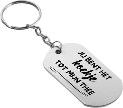 Akyol - jij bent het koekje tot mijn thee sleutelhanger - Liefde - relatie - cadeau - 54 x 29mm