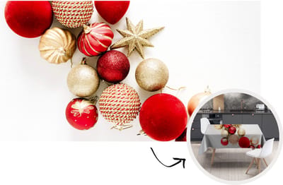 Kerst Tafelkleed - Kerstmis Decoratie - Tafellaken - Winter - Kerstballen - Rood - 260x130 cm - Kerstmis Versiering