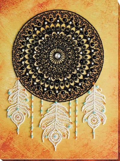 BORDUURPAKKET LACE DREAMS - ABRIS ART - borduren met kralen - borduren met parels