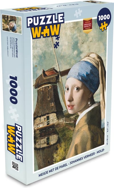 Puzzel Meisje met de parel - Johannes Vermeer - Molen - Legpuzzel - Puzzel 1000 stukjes volwassenen