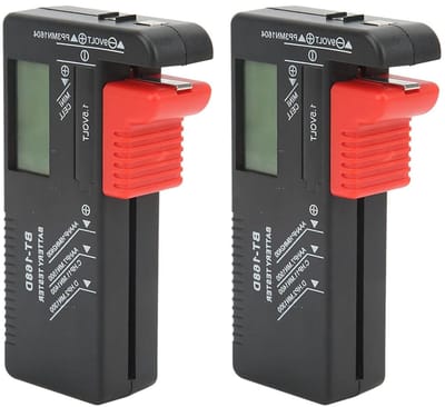 Batterijtester - Capaciteitsmeter - Batterijen Controleren - Digitaal Display - Voor 1.5V 9V - Zwart
