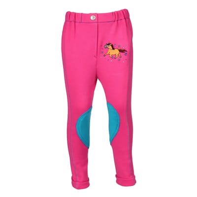 Horka Rijbroek Mini Knie Grip Kids - Donkerroze - 110