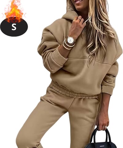 Nivard Joggingpak - Huispak - Volwassenen - Trainingspak - Comfortabel - Joggingsbroek - Tracksuit - Dames - Kaki - S