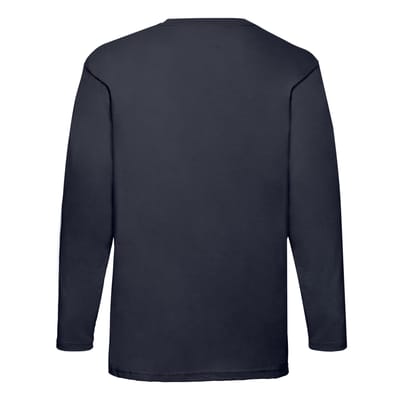 Fruit of the Loom Heren Valueweight T-shirt met lange mouwen (Deep Navy)