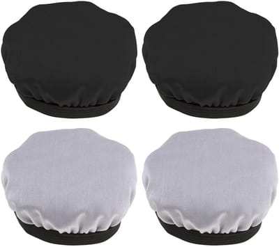 Dailygoody - Stof Hoofdtelefoon Covers - Oortelefoon Covers - Wasbaar en Stretchable - Zwart en Grijs - Oor Pads Protector - Geschikt voor WHXB700B WH