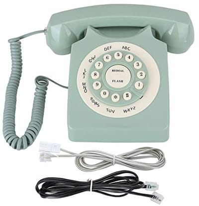 Dailygoods- Vaste Telefoon Vintage - ABS-materiaal - Hoge Gesprekskwaliteit - Groot Toetsenblok - Thuiskantoor - Stevig en Duurzaam