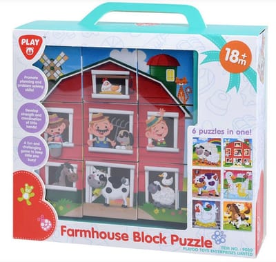 Playgo -Farmhouse Block Puzzle Art 9030