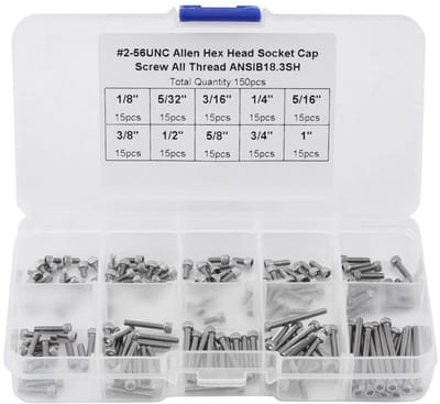 Dailygoods- Inbuskop Set 150 Stuks - RVS Zeskantige Inbuskop - 9 Maten - Bevestigingshardware - Milieuvriendelijk - Hoge Houdkracht - Schroeven
