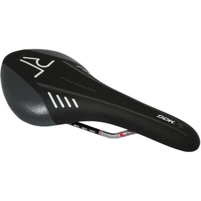 Zadel weg-mountainbike wit-grijs rail cr-mo grijs DDK Ario