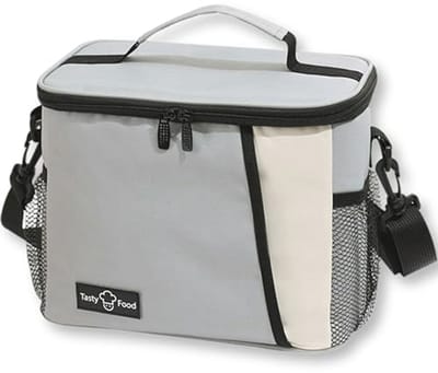 Kleine Koeltas 9L Thermische Lunchtas met Verstelbare Schouderriem en Buitenzakken voor Kantoor, Picknick en School