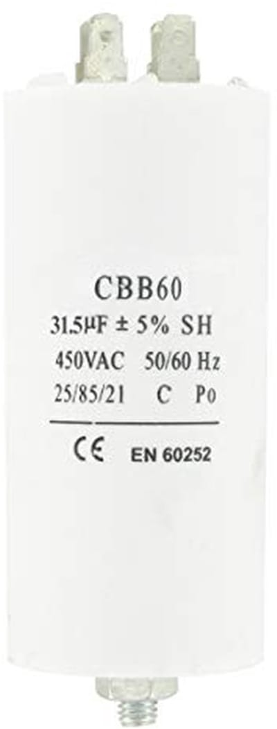 Universele Condensator 31.5uF, 31.5MFD, 450VAC voor Wasmachines en Vaatwassers