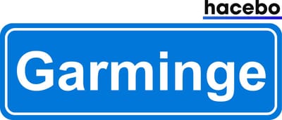 Hacebo - Plaatsnaam Sticker - 29x10 CM - Garminge sticker - Verkeersborden sticker - grappige cadeaus - Garminge