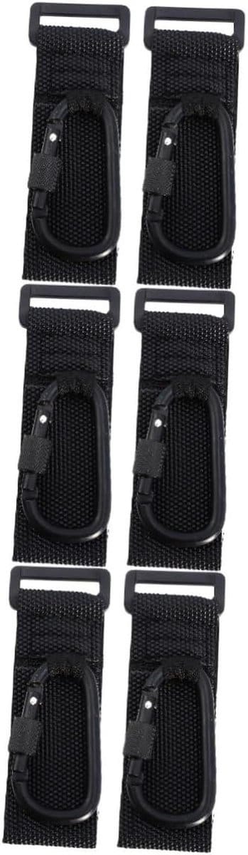 Kinderwagen Haken - Buggy Clips - Tassen Dragen - Antislip en Draagkrachtig - 6 Stuks - Zwart