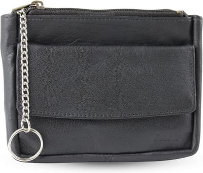 Fana Bags Grote Sleuteletui Leer Zwart - 5 vaks - Sleutel Etui - Pasjeshouder, Muntgeld, Briefgeld & Sleuteletui