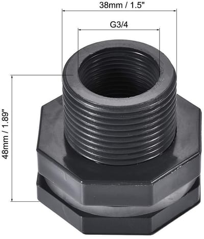 Dailygoods - 4 Stuks G3/4 Vrouwelijke Verlenging Buisadapter