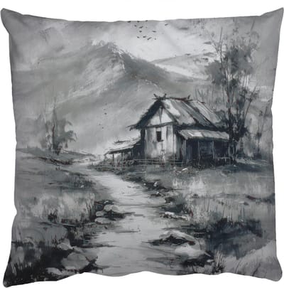 Sierkussens - Kussentjes Woonkamer - 50x50 cm - Hut - Grijs - Bergen - Mistig