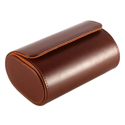 Dailygoods- Horlogedoos Luxe PU-leer - Horlogebox Draagbaar - Horlogedoos voor 2 Horloges - Organizer Display - Uitneembare Kussens - Compact Ontwerp - Horlogeroll