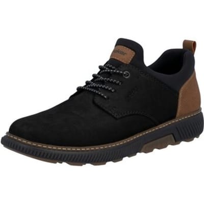 Rieker heren veterschoenen lage schoenen zakelijke schoenen leren schoenen B3360-00 Black extra breed