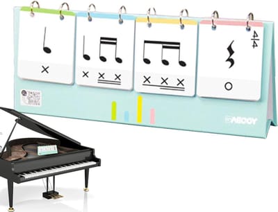 Muziek Leerkaarten - Notitie Trainer - Ritme Oefenen - Interactieve Set - 45 x 15 x 7 cm - Multicolor