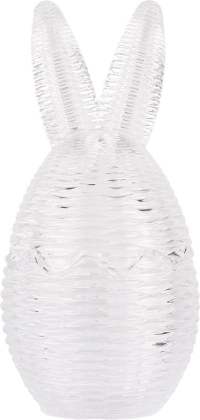 Clayre & Eef Glazen potje Ei Ø 8x17 cm Transparant Glas