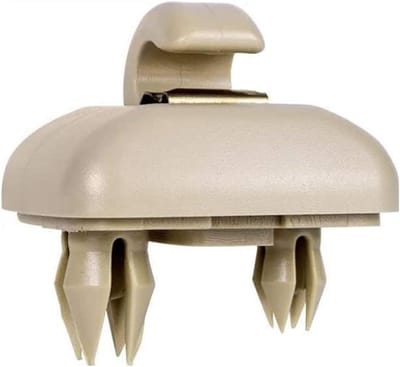 Shkalacar 1 stuk auto zonneklephaak, auto zonneklep clip haak, haak voor zonnekleppen compatibel met Audi A1 A3 A4 A5 Q3 Q5 (8E0 857 562) A7 B6 B7 B8 S4 S5, beige