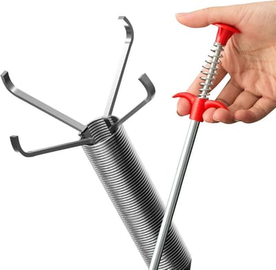 Afvoer Ontstopper - Grijper Gereedschap - Verstoppingen Verwijderen - Flexibele Veer - 1.5 Liter Capaciteit - Zilver