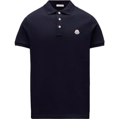 Moncler Logo Poloshirt Marineblauw Heren Streetwear I10918A000198455677X M black