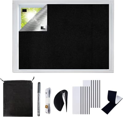 SUPEASY Verduisteringsrolgordijn zonder boren, 100 x 147 cm, op maat te snijden voor vele raamvormen, 100% verduistering, hittebescherming en uv-bescherming, om te lijmen voor slaapkamer, kinderkamer