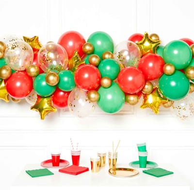 Amscan ballonnenboog Kerstmis 400 cm latex 60-delig