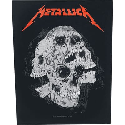 Metallica Skulls Unisex Embleem - zwart/rood/grijs - Standard